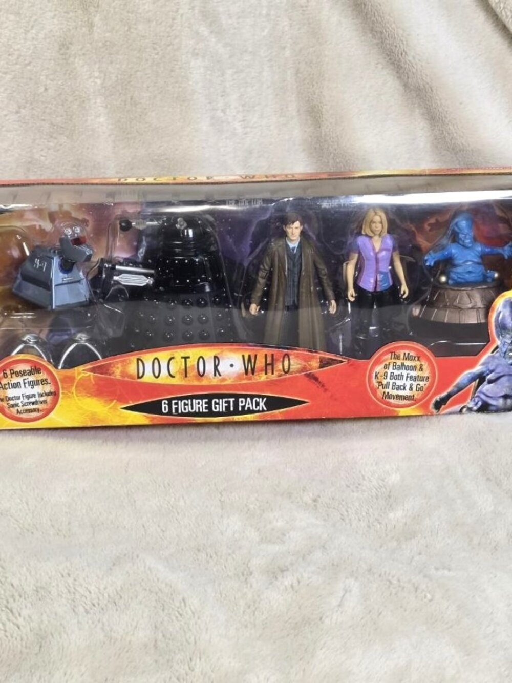 RARE USA Exclusive - Doctor Who 6 Figure Gift Pack - K-9 10th Dalek Sec Rose Set
